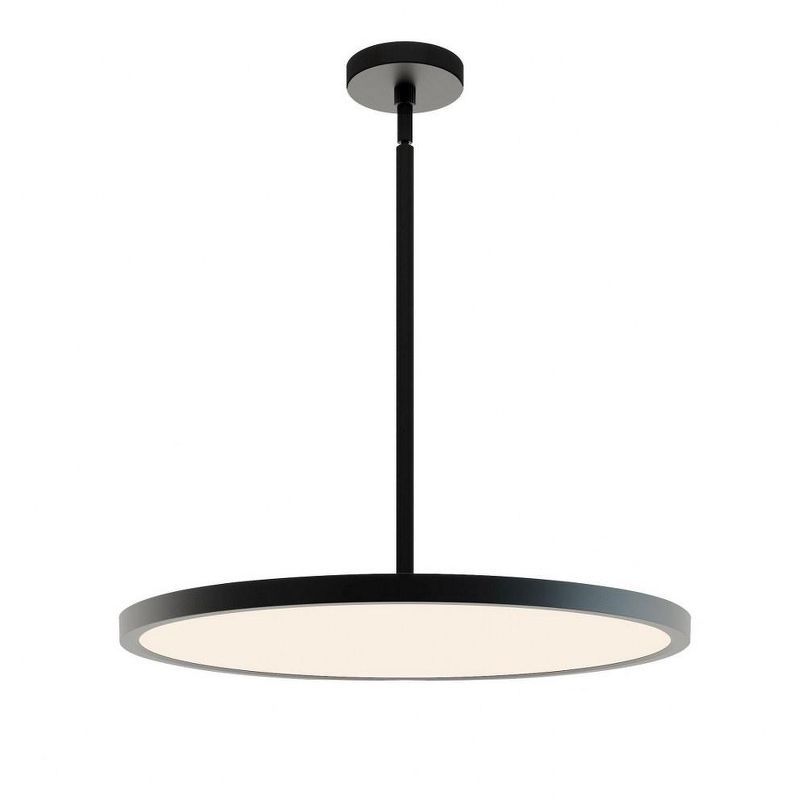 Edge 24" Black Aluminum LED Round Pendant Light