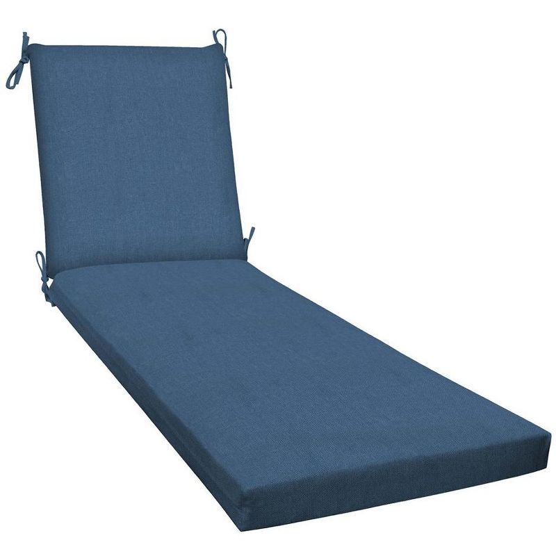 Pacific Blue Textured Outdoor Chaise Lounge Cushion