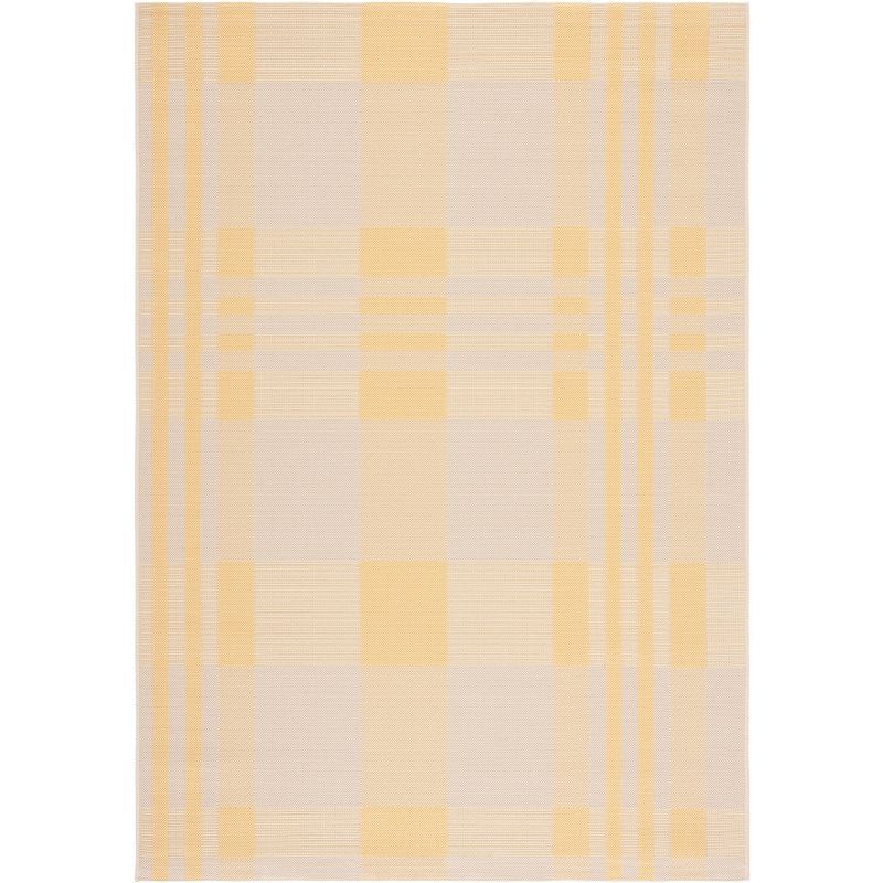 Luxor Gold and Beige 8' x 10' Synthetic Easy-Care Area Rug