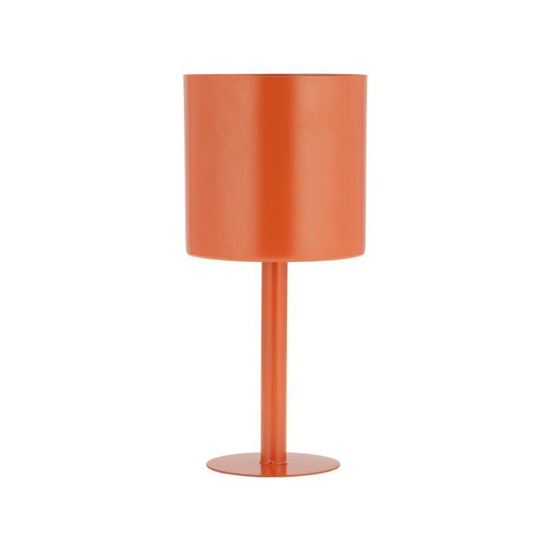 Burnt Orange Metal Indoor Outdoor Planter with Stand, 13" Height