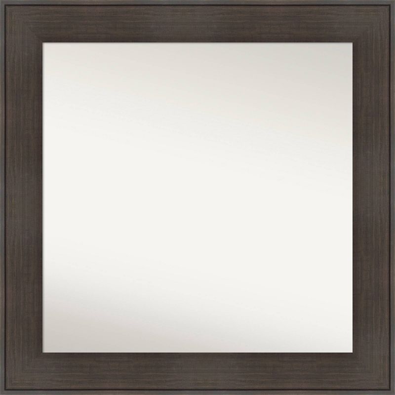 William Rustic Woodgrain Rectangular Bathroom Wall Mirror