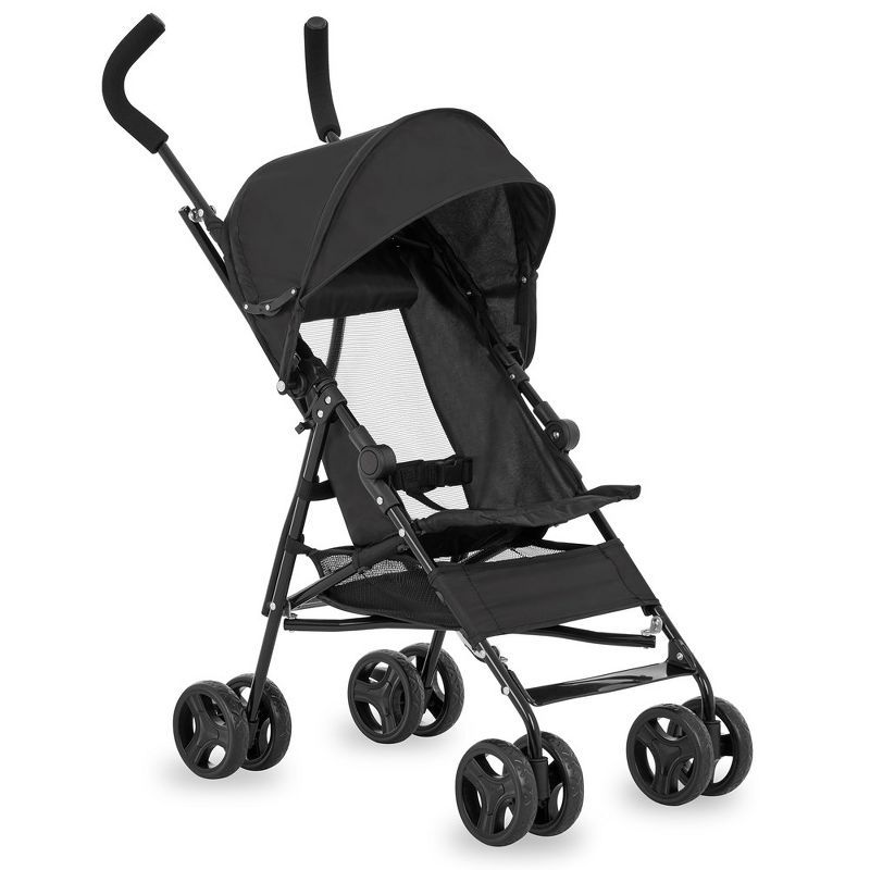 Dream On Me Black Lightweight Rubber Tire Stroller