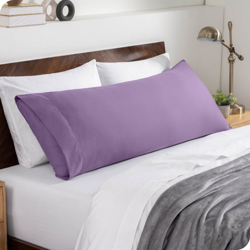 Lavender Cotton Hypoallergenic Body Pillowcase with Envelope Closure