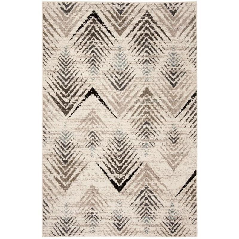 Amsterdam Geometric Cream/Beige Synthetic 5'1" x 7'6" Area Rug