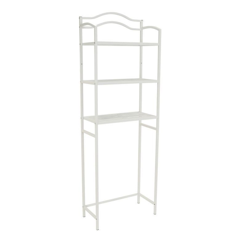 White 3-Tier Metal Over-the-Toilet Storage Rack