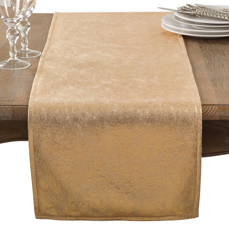 Gold Shimmering Polyester Table Runner, 15" x 72"