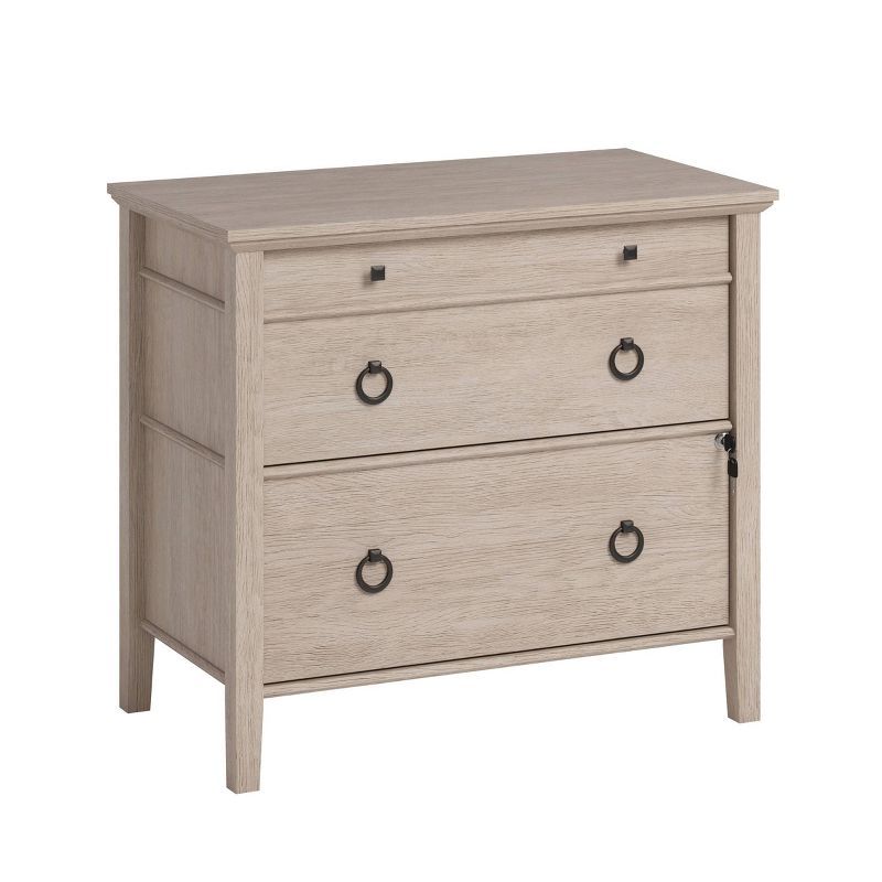 Cascade Oak 2-Drawer Lockable Lateral File Cabinet