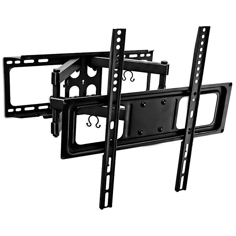 Black Full Motion Dual Arm TV Wall Mount for 32-55 Inch Screens