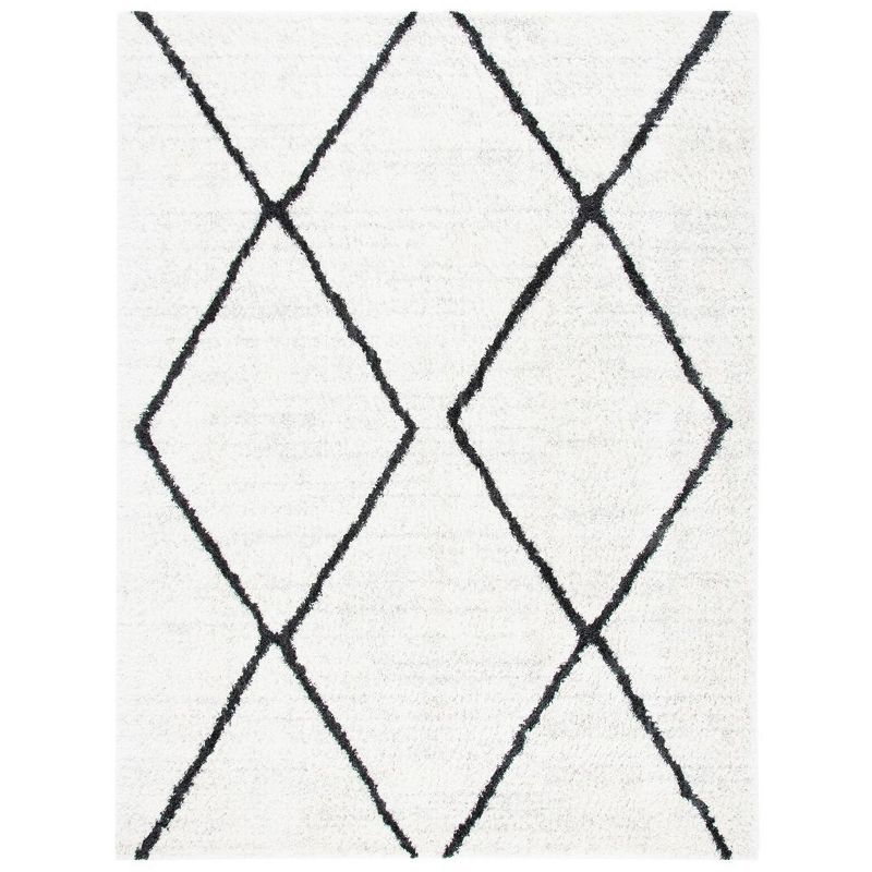 Ivory Synthetic Easy-Care Shag Area Rug 93"x93"