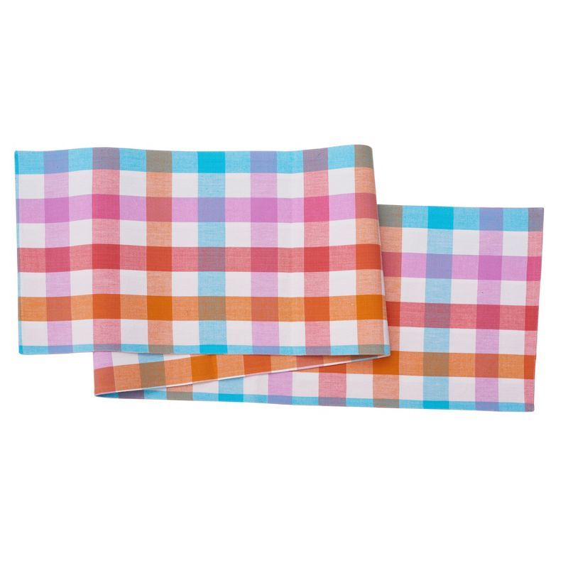 Colorful Plaid Cotton Rectangle Table Runner