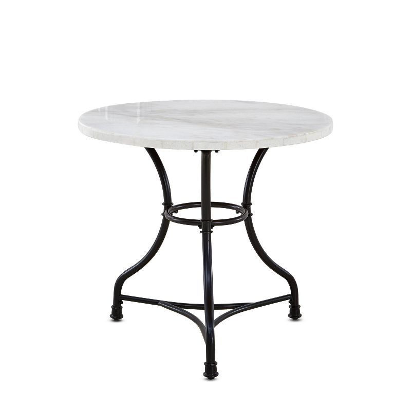 Charming Bistro Farmhouse 38" Round Marble Dining Table