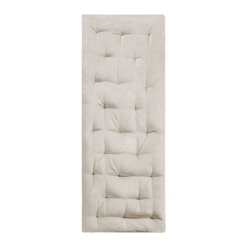 Ivory Chenille Tufted Lounge Floor Pillow Cushion