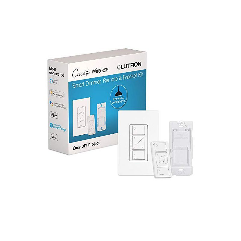 Lutron Caseta White Wireless Smart Dimmer Switch Kit