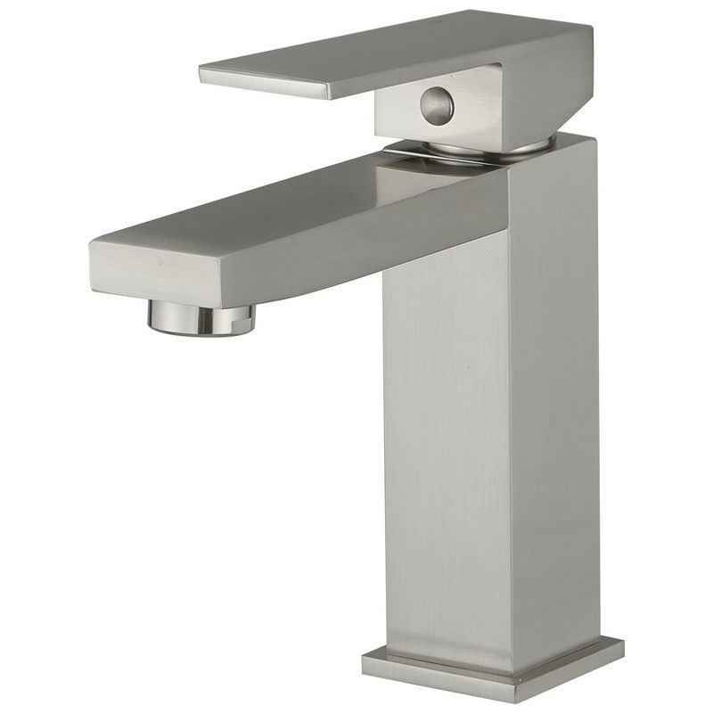 Brushed Nickel Single Handle Modern Bathroom Faucet