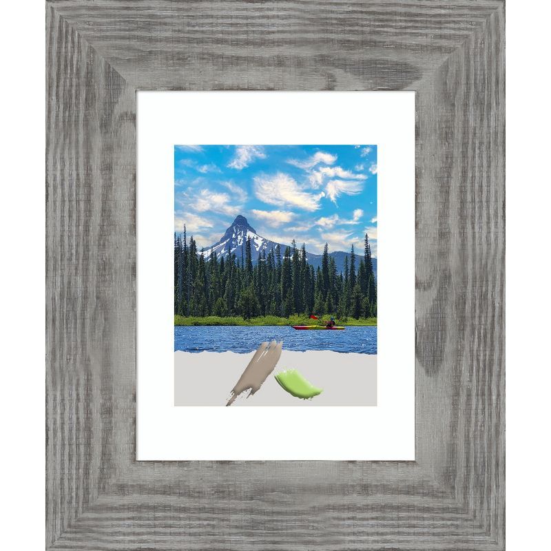 Bridge Gray Distressed Wood Single Photo Frame 17" x 20"