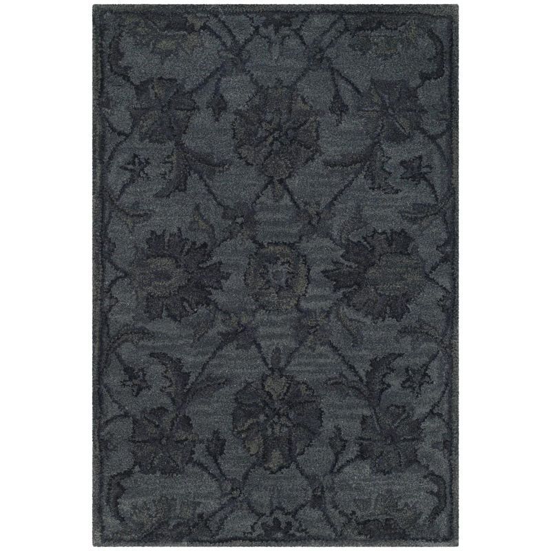 Handmade Gray Wool 2' x 3' Tufted Area Rug