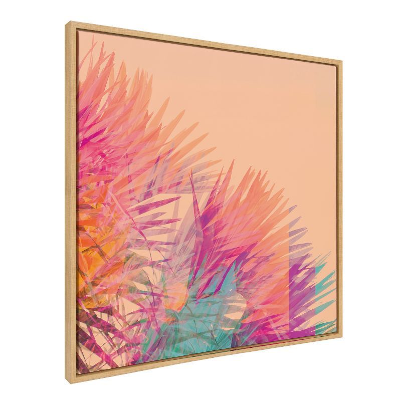 Sylvie Sun Burn 2 Pink and Orange Framed Canvas Wall Art