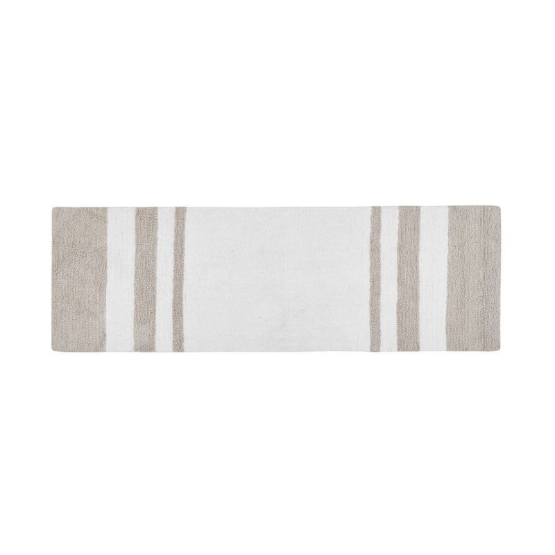 Taupe 24x72" Cotton Reversible Bath Rug