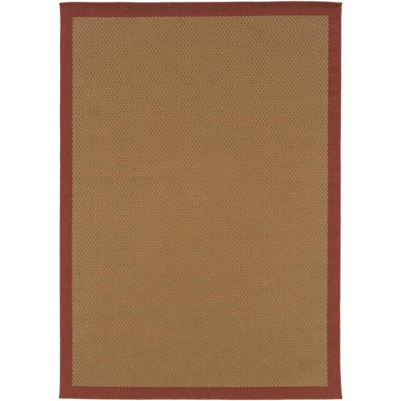 Casual Elegance Red Synthetic 2'3" x 7'6" Easy-Care Runner Rug