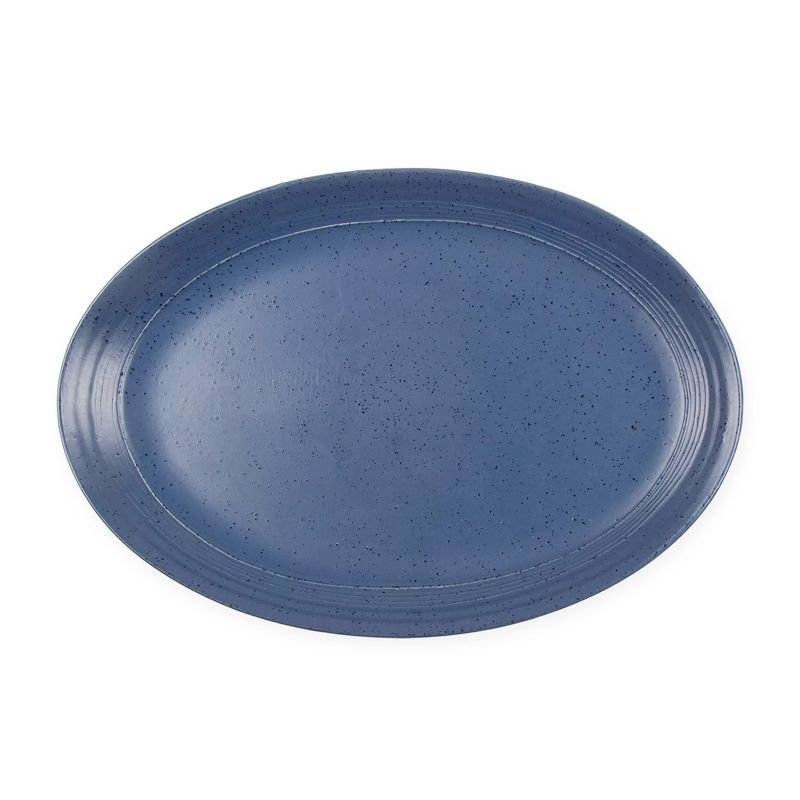 Blue Speckle 15 Inch Ceramic Oval Platter