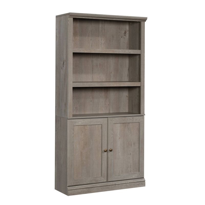 Mystic Oak Adjustable 5-Shelf Bookcase with Doors