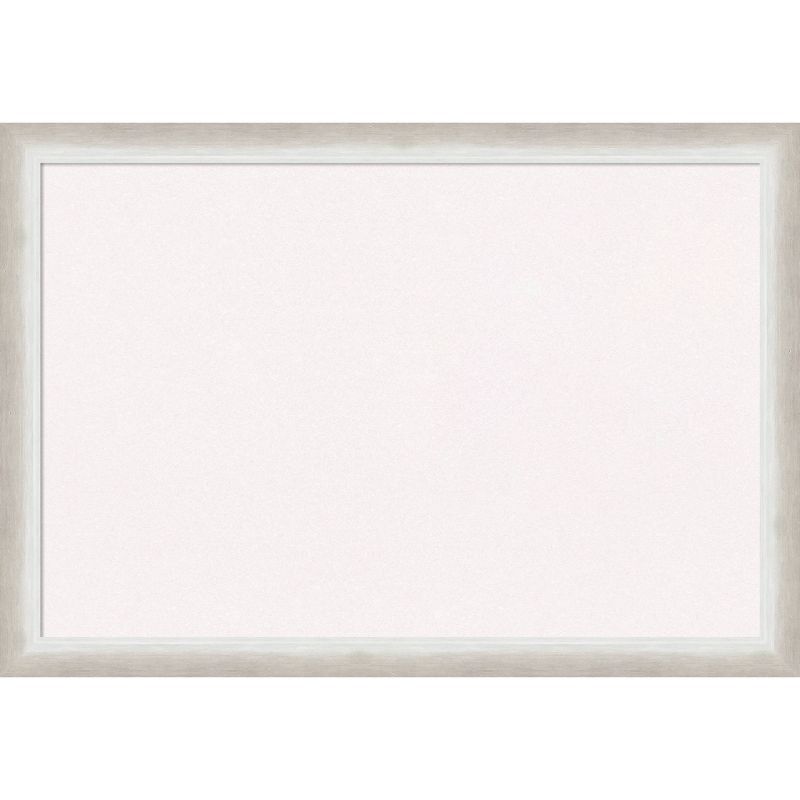 26"x18" White Wood Frame Cork Bulletin Board