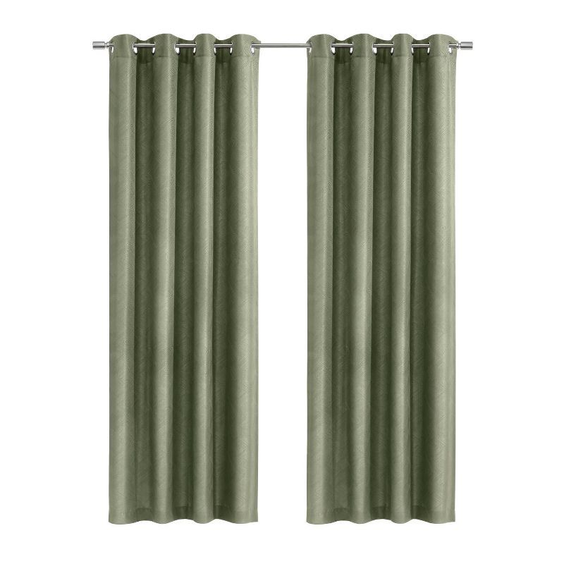 Navy Polyester Light Filtering Grommet Curtain Panel 52" x 108"