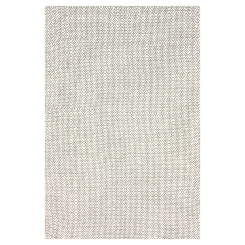 Taupe Hand Loomed Synthetic Diamond Check 8' x 10' Area Rug