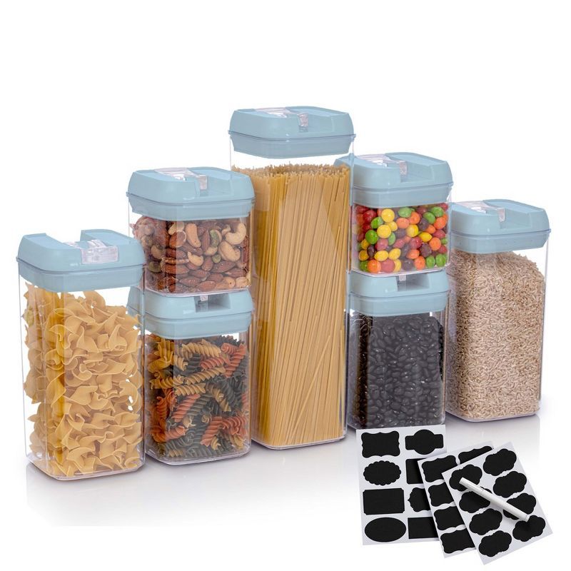 Blue BPA-Free Plastic Airtight Food Storage Container Set