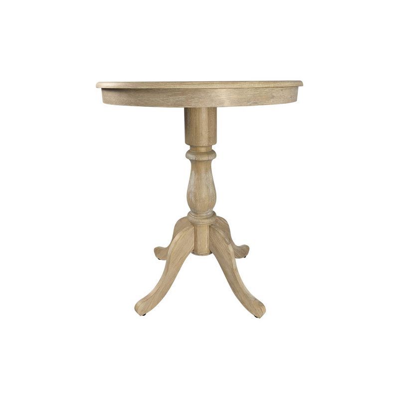 Fairview 30" Natural Driftwood Round Pedestal Bar Table