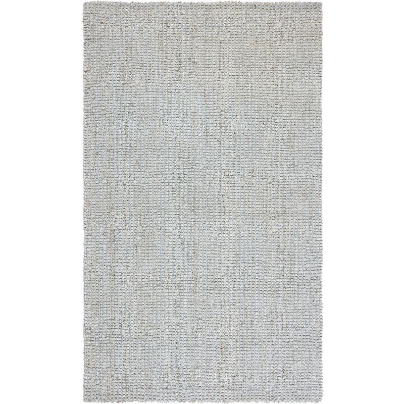 Gray Handwoven Jute Solid Area Rug, 3' x 5'