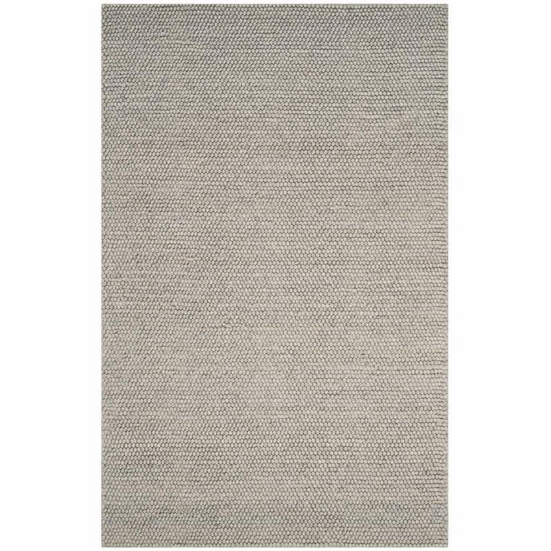 Silver Hand-Tufted Wool Area Rug, 6' x 9'