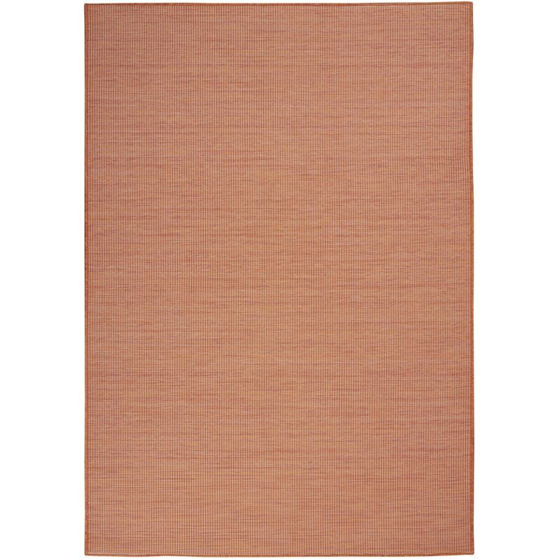 Terracotta Synthetic Flat Woven Rectangular 4' x 6' Area Rug