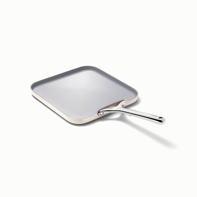 Cream 11" Ceramic Nonstick Square Griddle Pan