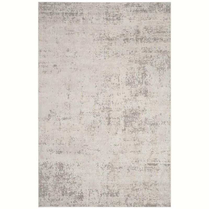 Princeton 59" x 5" Gray Rectangular Viscose Area Rug