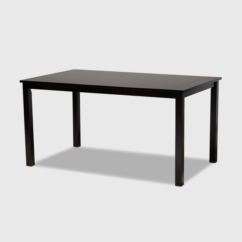 Eveline Espresso Finish Contemporary Square Wood Dining Table