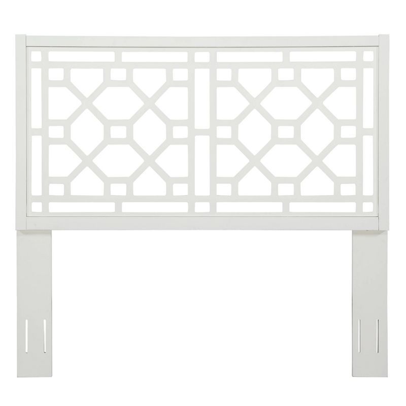 Thomas Chippendale White Adjustable Full/Queen Wood Headboard