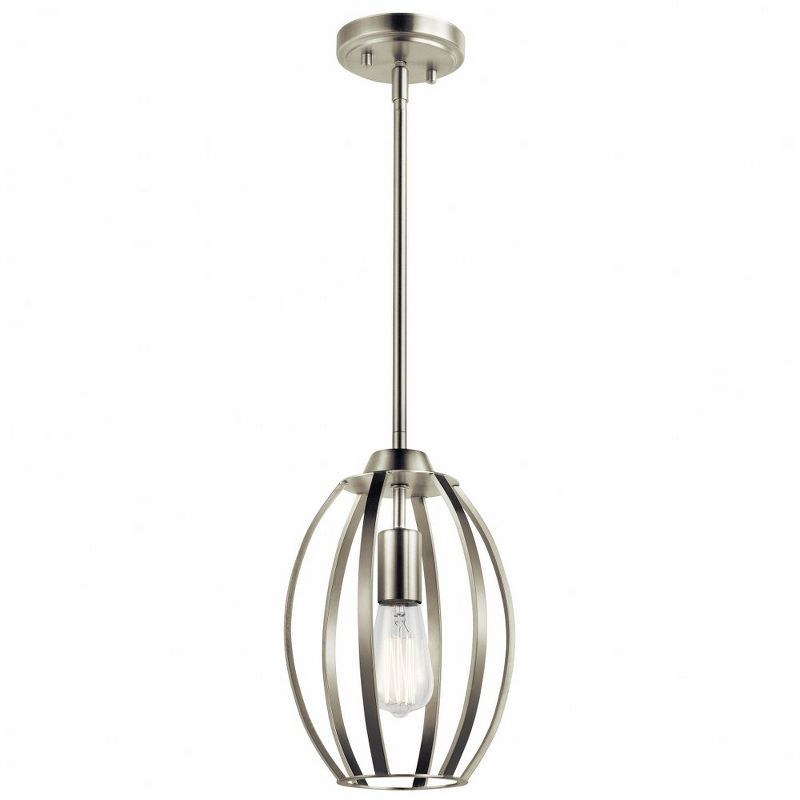 Tao 8" Brushed Nickel Modern Pendant Light