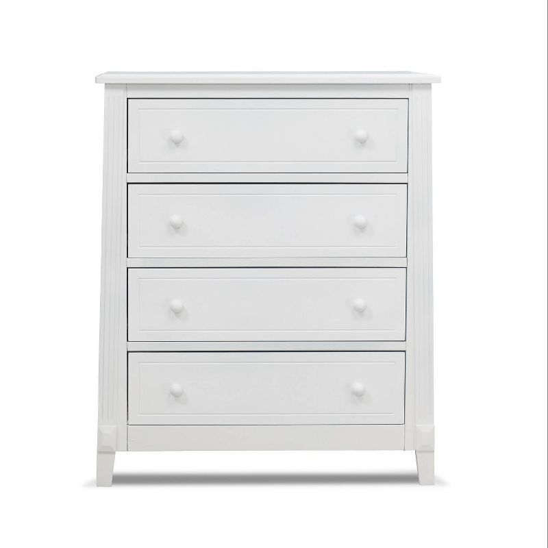 White Double Ball Bearing Nursery Chest with Dovetail Drawer