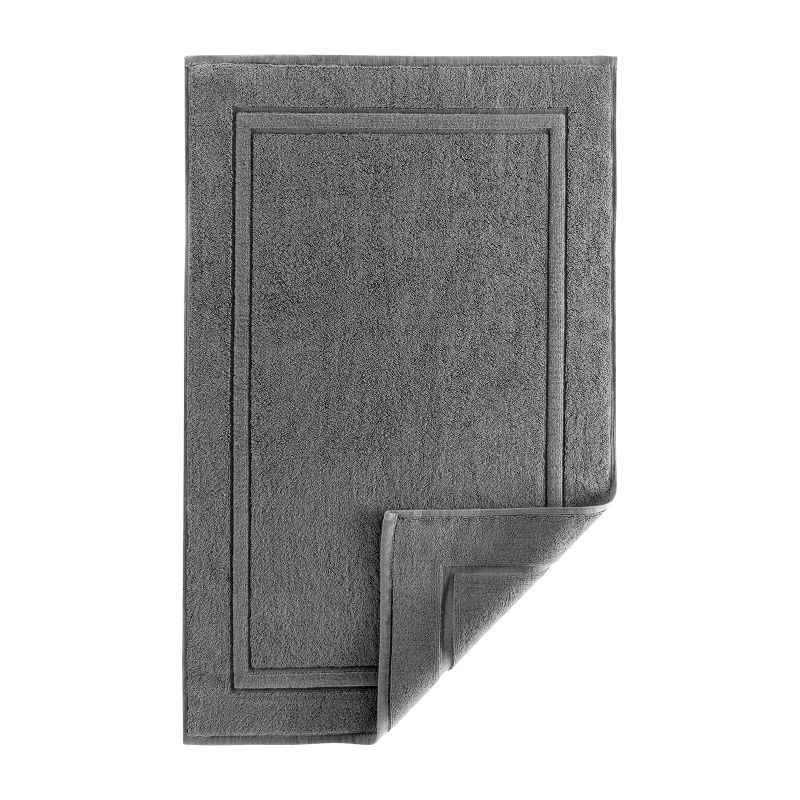 Gray Soft Plush Cotton Rectangle Bath Mat