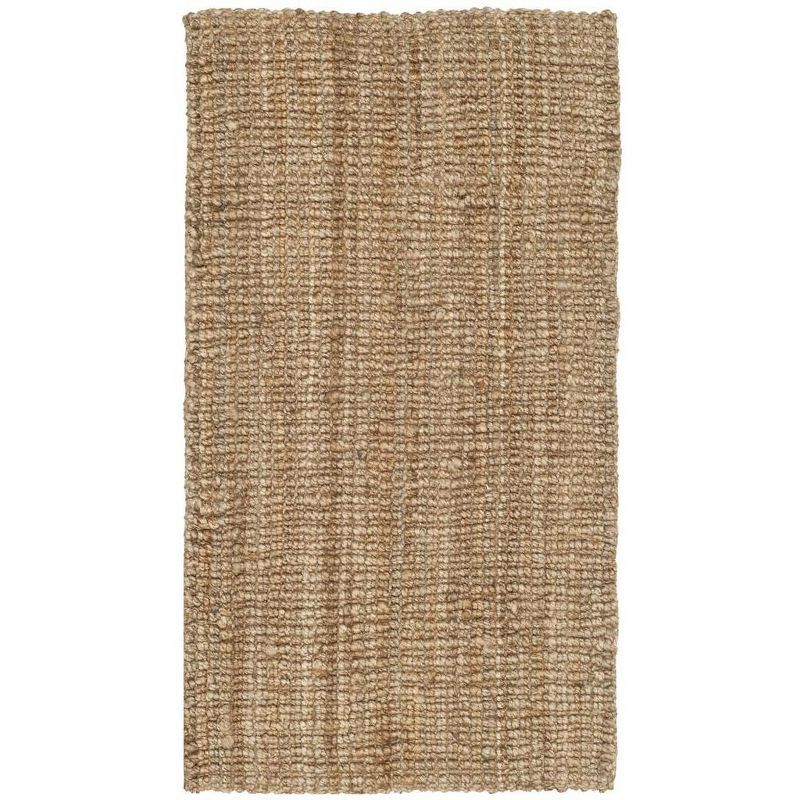 Natural Beige Handwoven Jute Area Rug 2' x 4'