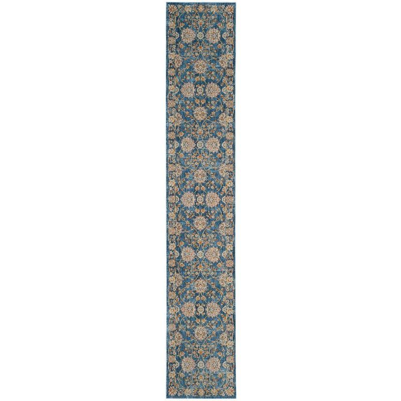 Blue Vintage Persian Reversible Runner Rug 2'2" x 12'