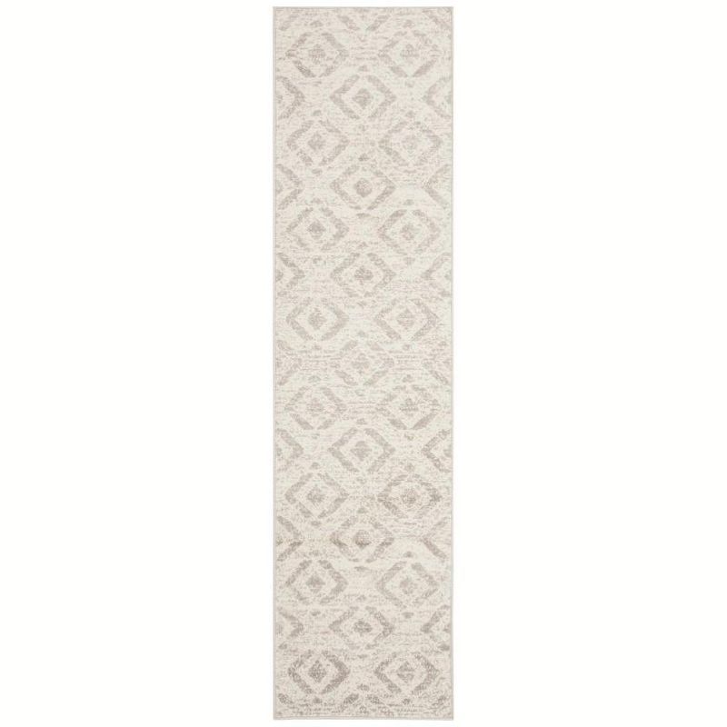 Skyler Gray Medallion Synthetic Runner Rug