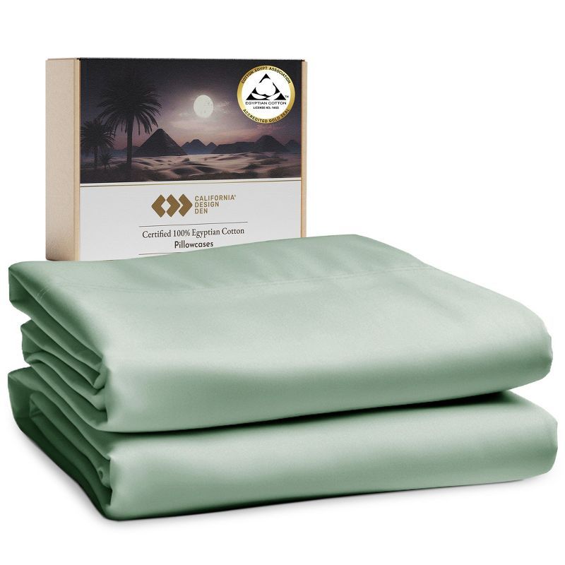 Sage Green Standard/Queen Cotton Sateen Pillowcase Set