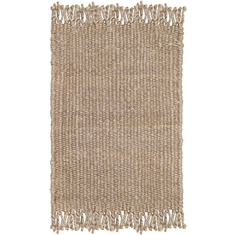 Handmade Gray Jute Non-Slip Area Rug 2' x 3'