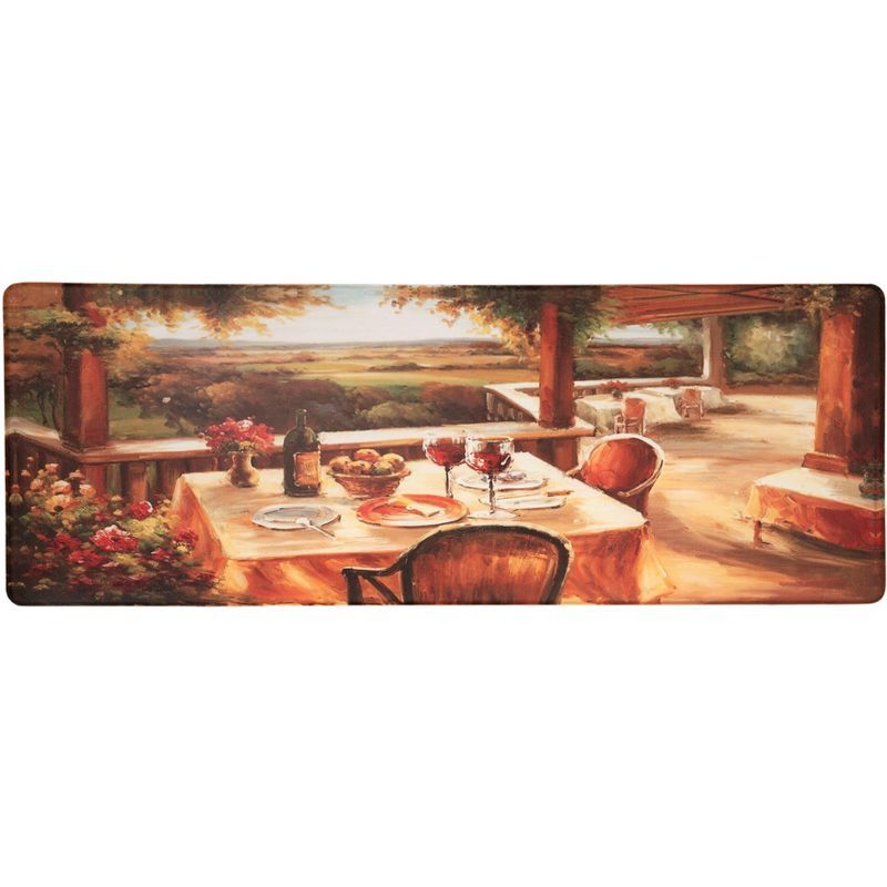 Village Restaurant Scenery Anti-Fatigue PVC Kitchen Mat