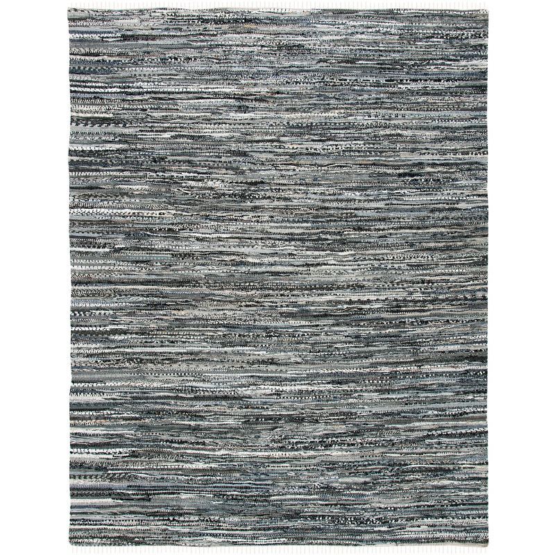 Handwoven Charisma Rectangular Gray Cotton Area Rug 9' x 12'