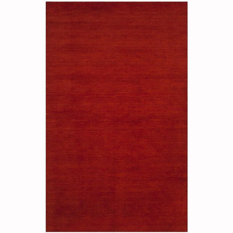 Himalaya Red Hand-Knotted Wool Area Rug, 6' x 9'