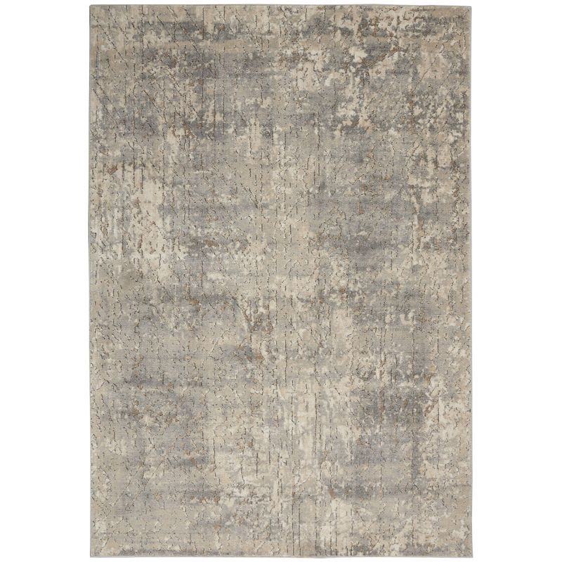 Concerto Hand-Knotted Beige/Grey Synthetic 4' x 6' Area Rug