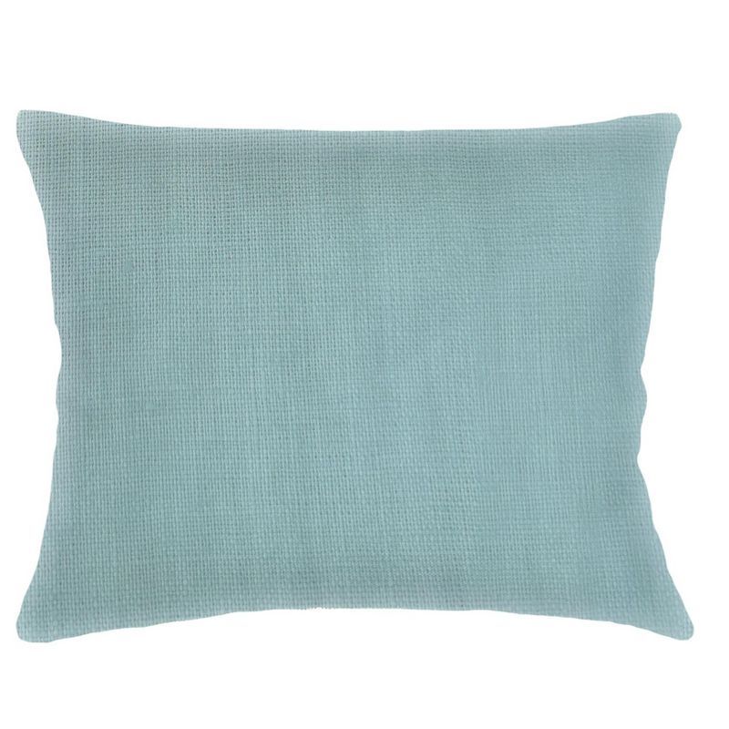 Mist Blue Linen Euro Throw Pillow with Down Fill